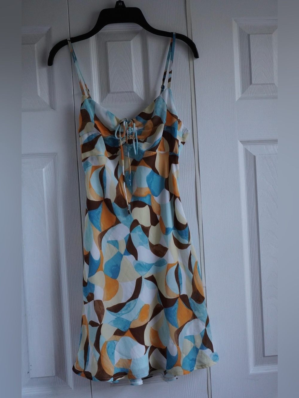 Abercrombie Abstract Print Ruched Mini Dress Size XS Petite
